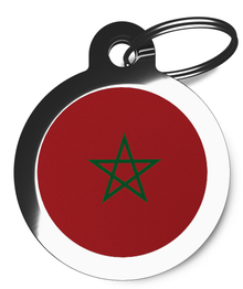 Morocco Flag Pet ID Tag