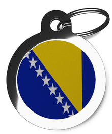 Bosnian Flag Pet ID Tag