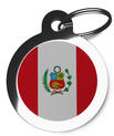 Peru Flag Pet ID Tag