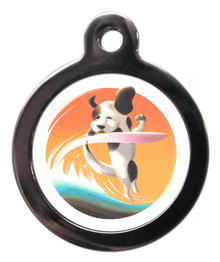 Surf's Up! PS Pet Tags for Dogs with Rad Surfing Design