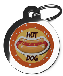 Hot Dog Pet ID Tags by PS Pet Tags - The Perfect Gift for Your Furry Friend