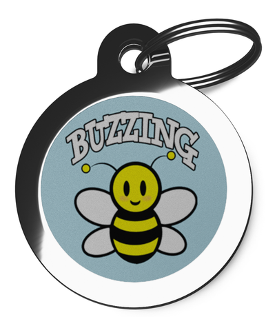 Buzzing Bee Dog ID Tag