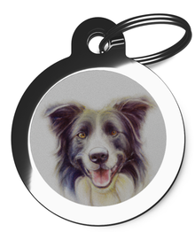 Dog Tags for Border Collie Portrait Design