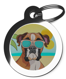 Boxer Dog Tags Summer Lovin' Design
