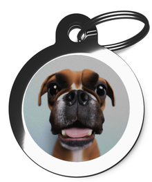 Boxer Breed Dog Tag Fisheye Design