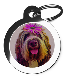 Cockapoo Breed Dog Tags Hippy Design