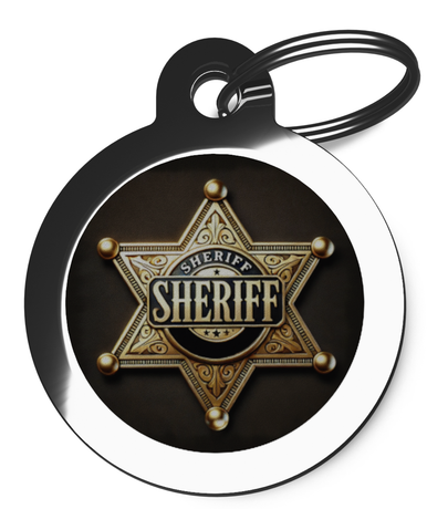 Sheriff Collar Pet Tag