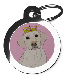 Labrador Breed Dog Tags Princess Design