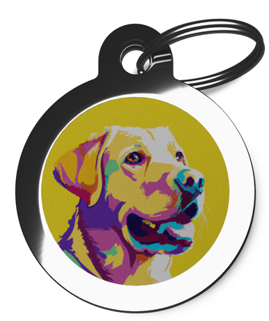 Labrador Pet Tags Pop Art Design
