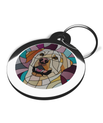 Labrador Pet Identity Tags Stained Glass Design 