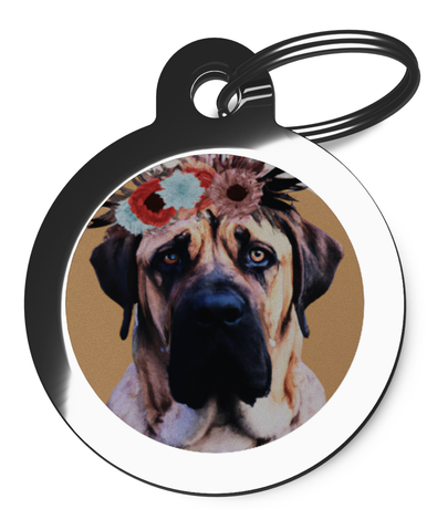 Mastiff Identity Tag Hippy Design