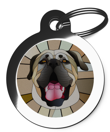 Stained Glass Dog ID Tag for Mastiff's