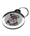 Miniature Schnauzer Dog Tags Portrait Design