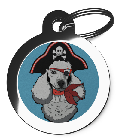 Poodle Pet Tags Pirate Theme