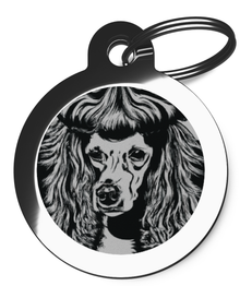 Poodle Breed ID Tags Art Nouveau Design
