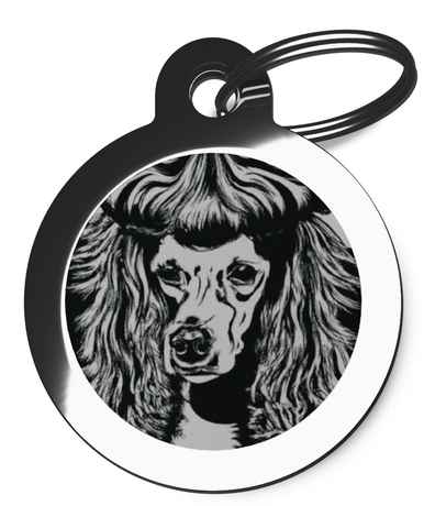 Poodle Breed ID Tags Art Nouveau Design