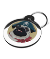 Pug Dog ID Tags For Dogs Pirate Theme