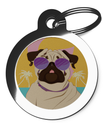 Pug Breed ID Tags Summer Lovin' Design