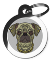 Pug Pet ID Tags Art Nouveau Design