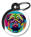 Pug Breed Dog Tags Pop Art Theme