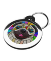Pug Breed ID Tag Stained Glass Design