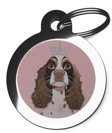 Springer Spaniel Dog Tag for Dogs Princess Design