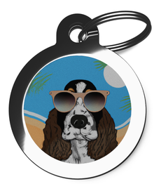 Springer Spaniel Breed Dog Tags Summer Lovin' Design