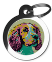 Springer Spaniel Dog ID Tag Pop Art Theme