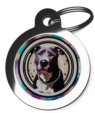 Pet Tags for Dogs Staffy Graffiti Design
