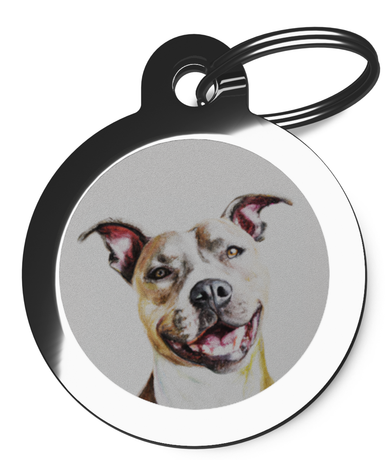 ID Tags for Staffy Breed Portrait Design