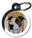 Staffy Breed Dog Tags Art Nouveau Theme