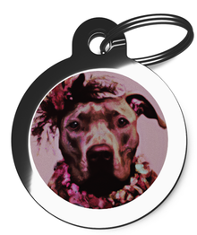 Staffy Dog Tags for Dogs Hippy Design