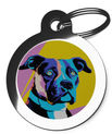 Staffy Dog ID Tags for Dogs Pop Art Theme