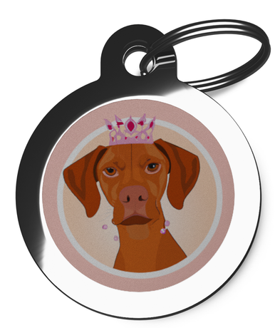 Vizsla Pet Tag for Dogs Princess Design