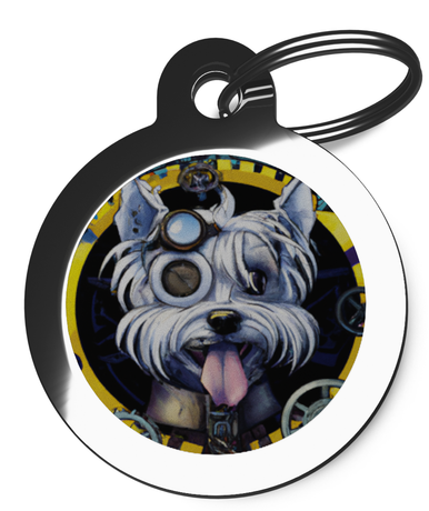 Dog Tags for Dogs Westie Steampunk Design