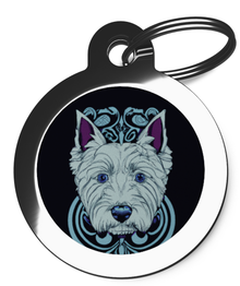Westie Breed ID Dog Tags Art Nouveau Theme