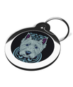 Westie Breed ID Dog Tags Art Nouveau Theme