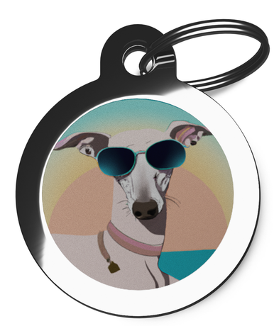Whippet Breed Dog Tags Summer Lovin' Theme