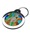 Stained Glass Whippet Dog Tag For Dogs