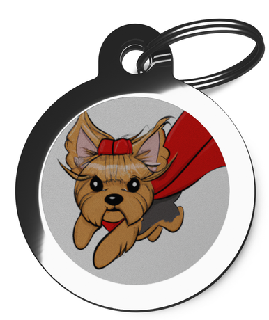 Yorkie Breed Dog Tags Superdog Design