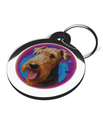 Pet Tags for Dogs Airedale Terrier Graffiti Design 2