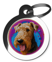 Pet Tags for Dogs Airedale Terrier Graffiti Design