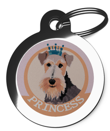 Dog Tags for Airedale Terrier's Princess Design