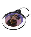 Airedale Terrier Dog Tags for Dogs Hippy Design 2
