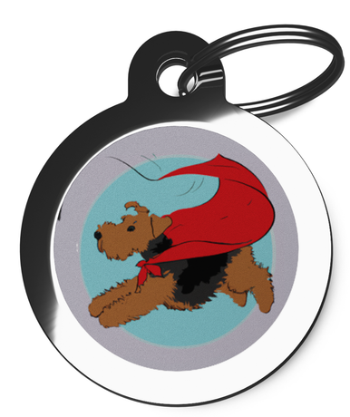Airedale Terrier Breed Dog Tags Superdog Design