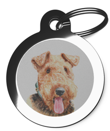 ID Tags for Airedale Terrier's Portrait Design