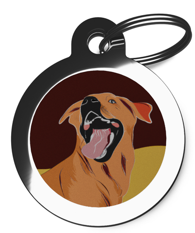 Happy Smiley Dog Tag for Dogs