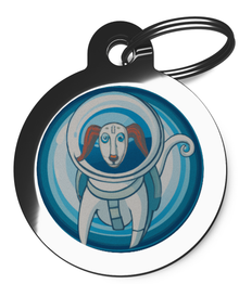Blue Astronaut Dog ID Tags