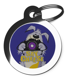 Cute Say Cheese Pet Identity Tag