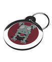 Zombie Dog Pet ID Tag - Red Background